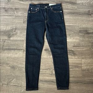 Rag & Bone Nina High Rise Ankle Skinny Indigo Denim Jeans